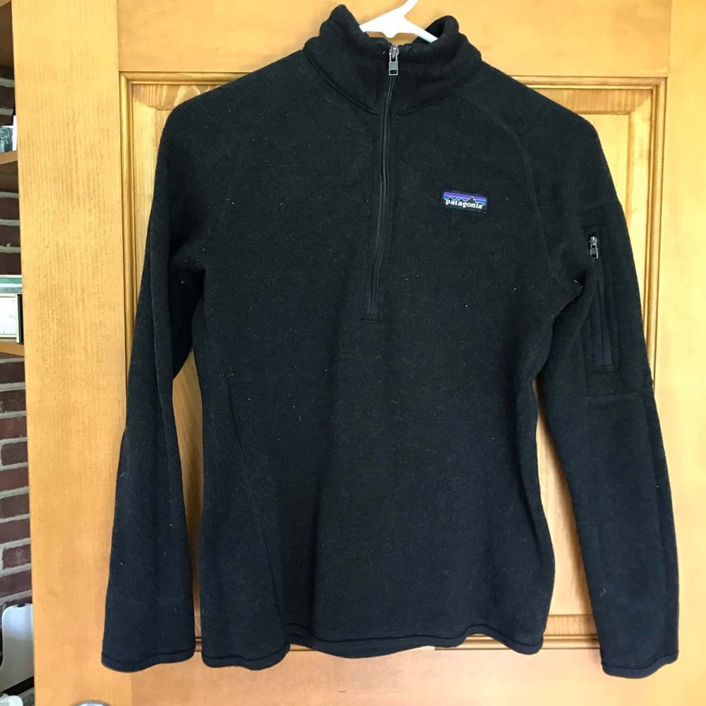 Patagonia Better Sweater 1/4 Zip Sz S Black